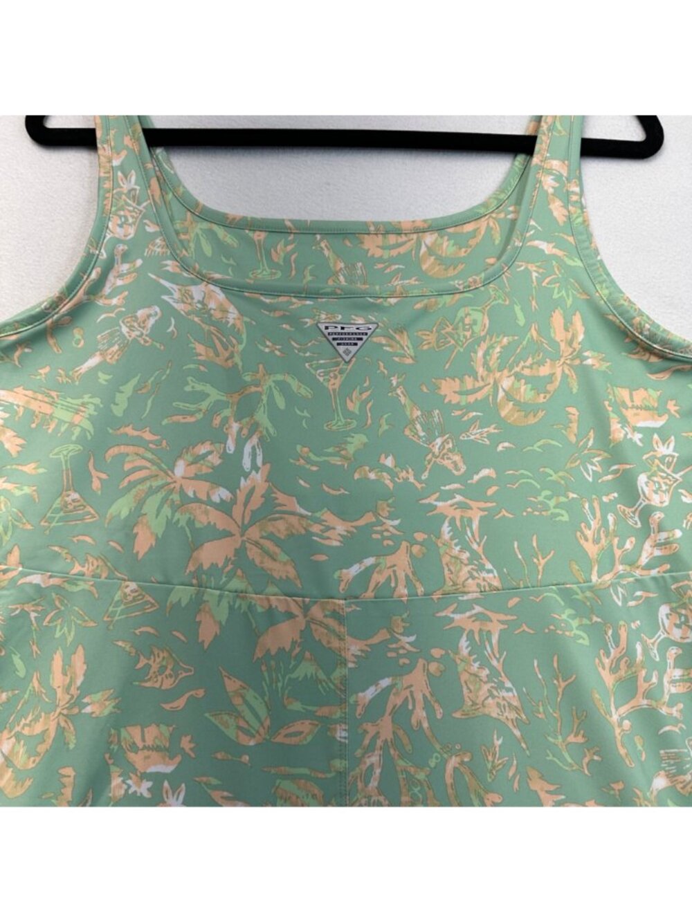 Columbia PFG Freezer Tank Dress Short Womens Size XL Tropical Hawaiian Print - Picture 6 of 10